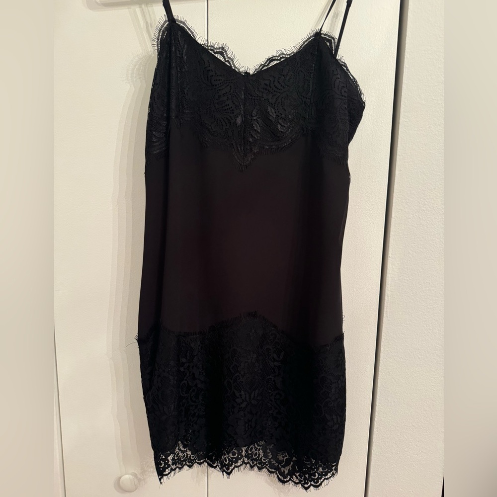 Haute hippie black spaghetti strap dress